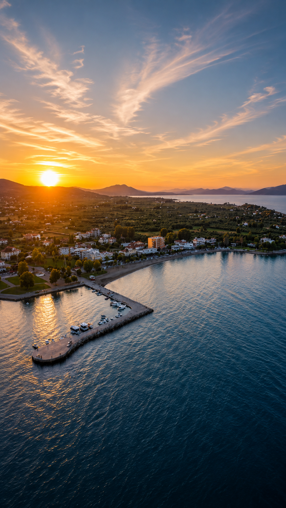 Το λιμανάκι των Λιβανατών στο ηλιοβασίλεμα